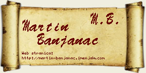 Martin Banjanac vizit kartica